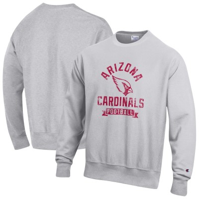 Arizona Cardinals Champion Heather Gray Reverse Weave Fleece Pullover Sweatshirt