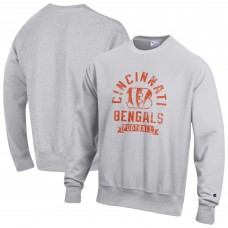 Cincinnati Bengals Champion Heather Gray Reverse Weave Fleece Pullover Sweatshirt