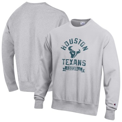Кофта Houston Texans Champion Heather Gray Reverse Weave Fleece