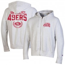 San Francisco 49ers Champion Heather Gray Reverse Weave Full-Zip Hoodie