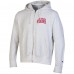 San Francisco 49ers Champion Heather Gray Reverse Weave Full-Zip Hoodie