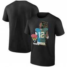 Jacksonville Jaguars Travis Hunter Black Graphic Player T-Shirt