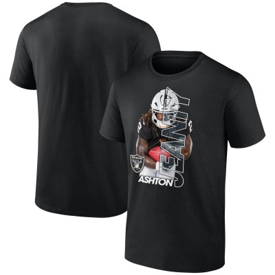 Las Vegas Raiders Ashton Jeanty Black Graphic Player T-Shirt