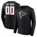 Именная футболка с длинным рукавом Atlanta Falcons Black Team Authentic
