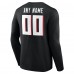Именная футболка с длинным рукавом Atlanta Falcons Black Team Authentic