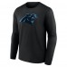 Футболка с длинным рукавом Carolina Panthers Black Team Authentic Custom Name & Number