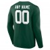 Футболка с длинным рукавом Green Bay Packers Green Team Authentic Custom Name & Number