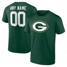 Именная футболка Green Bay Packers Green Team Authentic