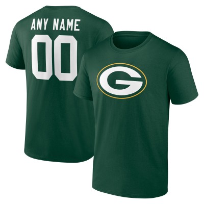 Именная футболка Green Bay Packers Green Team Authentic