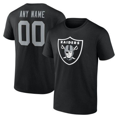 Las Vegas Raiders Black Team Authentic Custom Name & Number T-Shirt