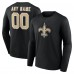 Именная футболка с длинным рукавом New Orleans Saints Black Team Authentic