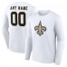 Именная футболка с длинным рукавом New Orleans Saints White Team Authentic