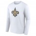 Именная футболка с длинным рукавом New Orleans Saints White Team Authentic