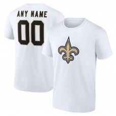 Именная футболка New Orleans Saints White Team Authentic