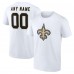 Именная футболка New Orleans Saints White Team Authentic