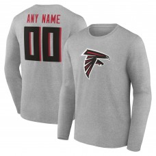 Именная футболка с длинным рукавом Atlanta Falcons Gray Team Authentic Именная футболка с длинным рукавом Atlanta Falcons Gray Team Authentic