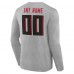 Именная футболка с длинным рукавом Atlanta Falcons Gray Team Authentic
