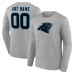 Футболка с длинным рукавом Carolina Panthers Gray Team Authentic Custom Name & Number Футболка с длинным рукавом Carolina Panthers Gray Team Authentic Custom Name & Number