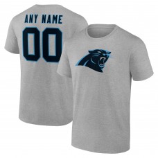 Именная футболка Carolina Panthers Gray Team Authentic