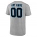 Именная футболка Carolina Panthers Gray Team Authentic