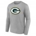 Именная футболка с длинным рукавом Green Bay Packers Gray Team Authentic