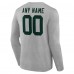 Именная футболка с длинным рукавом Green Bay Packers Gray Team Authentic