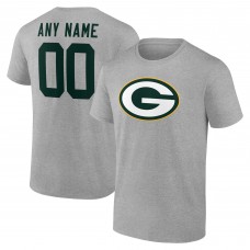Именная футболка Green Bay Packers Gray Team Authentic