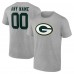 Именная футболка Green Bay Packers Gray Team Authentic