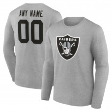 Las Vegas Raiders Gray Team Authentic Custom Name & Number Long Sleeve T-Shirt Las Vegas Raiders Gray Team Authentic Custom Name & Number Long Sleeve T-Shirt