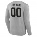 Las Vegas Raiders Gray Team Authentic Custom Name & Number Long Sleeve T-Shirt