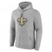 New Orleans Saints Gray Team Authentic Custom Name & Number Pullover Hoodie