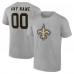 Именная футболка New Orleans Saints Gray Team Authentic