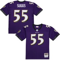 Джерси Baltimore Ravens Terrell Suggs Mitchell & Ness Purple 2003 Legacy Replica