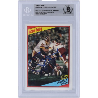 Lawrence Taylor New York Giants Autographed 1984 Topps #322 Beckett Fanatics Witnessed Authenticated Card