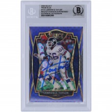 Lawrence Taylor New York Giants Autographed 2020 Panini Select Blue Prizm #110 #/149 Beckett Fanatics Witnessed Authenticated Card