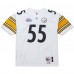 Джерси Pittsburgh Steelers Joey Porter Mitchell & Ness White 2005 Authentic Throwback Retired Player