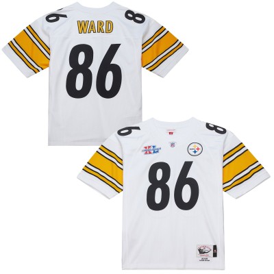Джерси Pittsburgh Steelers Hines Ward Mitchell & Ness White 2005 Authentic Throwback Retired Player