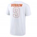 Cincinnati Bengals Joe Burrow White Name & Number T-Shirt