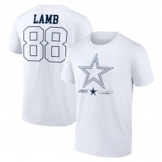 Футболка Dallas Cowboys CeeDee Lamb White Tonal