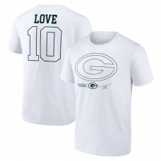 Футболка Green Bay Packers Jordan Love White Tonal Name & Number