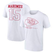 Kansas City Chiefs Patrick Mahomes White Tonal Name & Number T-Shirt Kansas City Chiefs Patrick Mahomes White Tonal Name & Number T-Shirt