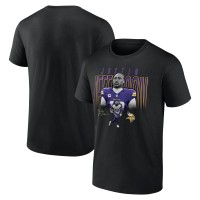 Minnesota Vikings Justin Jefferson Black Humble Shadow Player T-Shirt