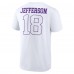 Minnesota Vikings Justin Jefferson White Tonal Name & Number T-Shirt