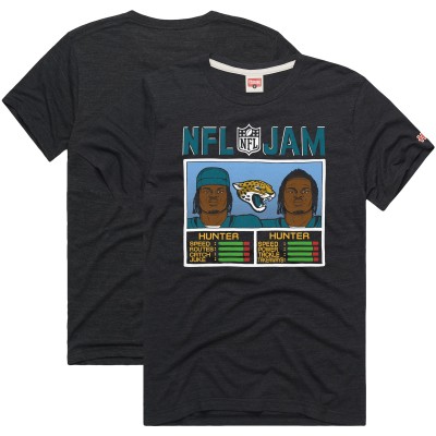Jacksonville Jaguars Travis Hunter Homage Black NFL Jam Tri-Blend T-Shirt