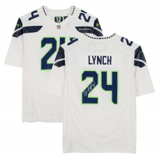 Marshawn Lynch Seattle Seahawks Autographed Fanatics Authentic White Nike Game Jersey