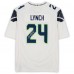 Marshawn Lynch Seattle Seahawks Autographed Fanatics Authentic White Nike Game Jersey