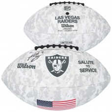 Ashton Jeanty Las Vegas Raiders Autographed Fanatics Authentic Wilson 2024 Salute To Service Football