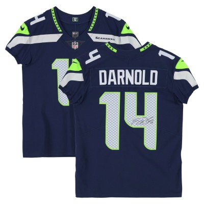 Sam Darnold Seattle Seahawks Autographed Fanatics Authentic Navy Nike Elite Jersey