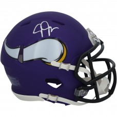 Justin Jefferson Minnesota Vikings Autographed Fanatics Authentic Riddell Rave Speed Mini Helmet