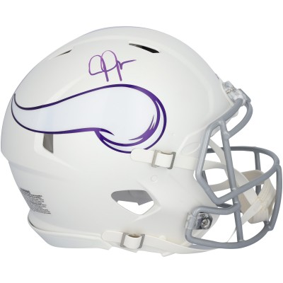 Justin Jefferson Minnesota Vikings Autographed Fanatics Authentic Riddell 2024 Alternate Speed Authentic Helmet